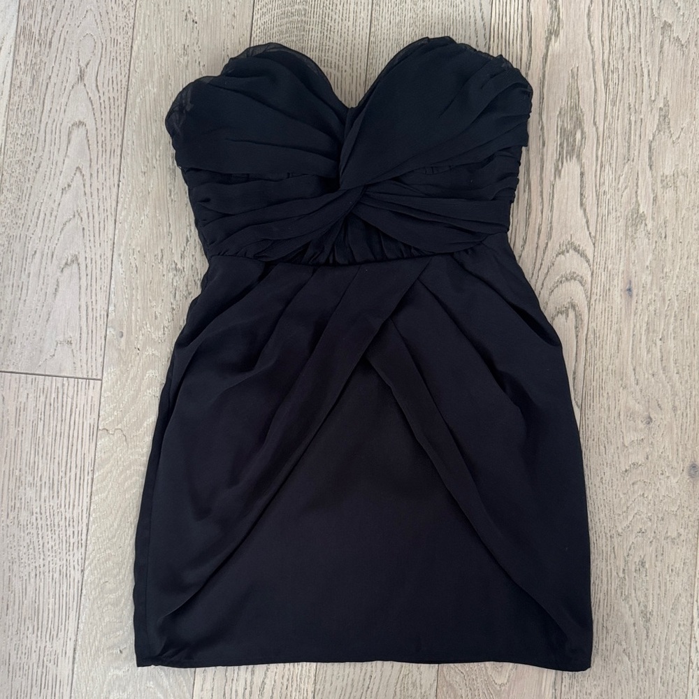 Greylin Black Strapless Dress